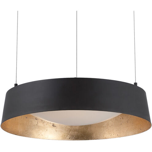 Gilt LED 18 inch Black Gold Leaf Chandelier Ceiling Light in Opulent Textured Gold Leaf Aluminum Chandelier Modern Forms