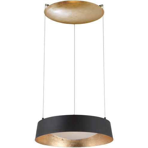 Gilt LED 18 inch Black Gold Leaf Chandelier Ceiling Light in Opulent Textured Gold Leaf Aluminum Chandelier Modern Forms