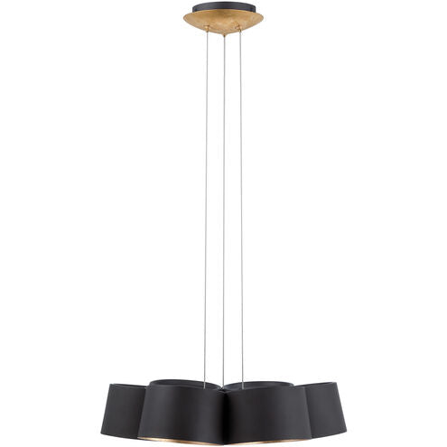 Marimba Gold Leaf Chandelier Ceiling Light in 18in LED 18 inch Black Chandelier Modern Forms
