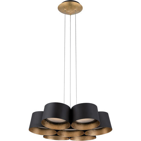 Marimba Gold Leaf Chandelier Ceiling Light in 18in LED 18 inch Black Chandelier Modern Forms