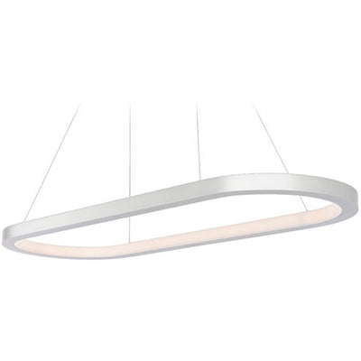 Racetrack Chandelier Ceiling Light in 2700K LED 17 inch Brushed Aluminum Chandelier Modern Forms