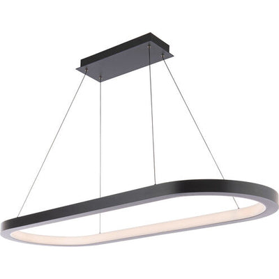 Racetrack Chandelier Ceiling Light in 2700K LED 17 inch Black Chandelier Modern Forms