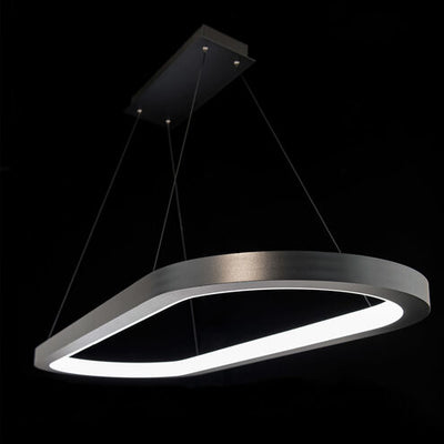 Racetrack Chandelier Ceiling Light in 3000K LED 17 inch Black Chandelier Modern Forms