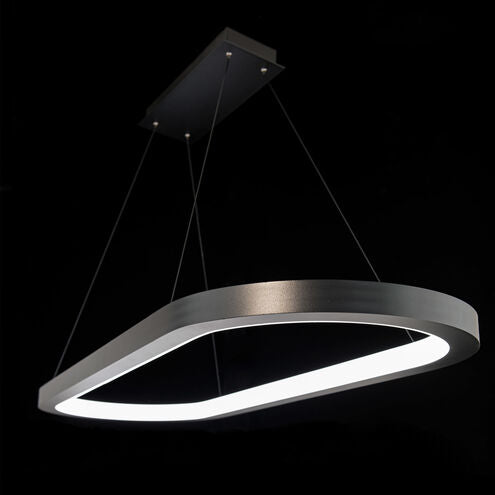 Racetrack Chandelier Ceiling Light in 2700K LED 17 inch Black Chandelier Modern Forms