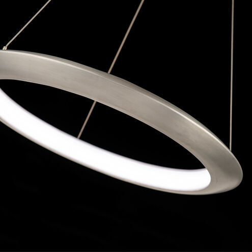 The Ring LED Brushed Aluminum Chandelier Ceiling Light 2700K 24in Chandelier Modern Forms