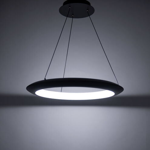 The Ring LED Black Chandelier Ceiling Light 3500K 24in Chandelier Modern Forms