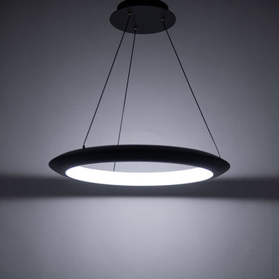 The Ring LED Black Chandelier Ceiling Light 2700K 24in Chandelier Modern Forms