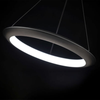 The Ring LED Black Chandelier Ceiling Light 3500K 24in Chandelier Modern Forms