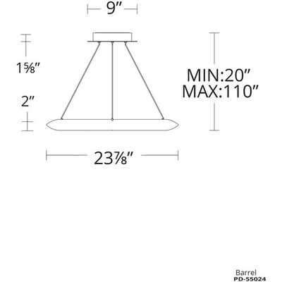 The Ring LED Brushed Aluminum Chandelier Ceiling Light 2700K 24in Chandelier Modern Forms