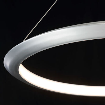 The Ring LED 36 inch Chandelier Ceiling Light in 3500K 36in Brushed Aluminum Chandelier Modern Forms