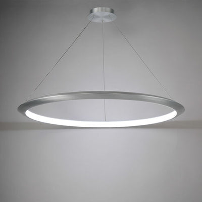 The Ring LED 48 inch Chandelier Ceiling Light in 3000K 48in Brushed Aluminum Chandelier Modern Forms