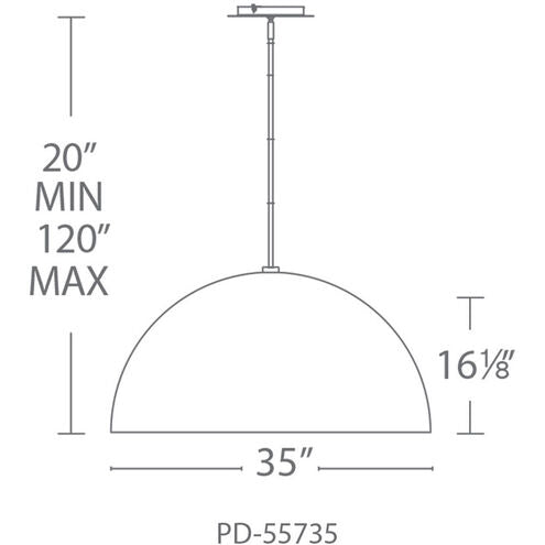 Yolo LED 36 inch White Silver Leaf Pendant Ceiling Light 35in Pendant Modern Forms