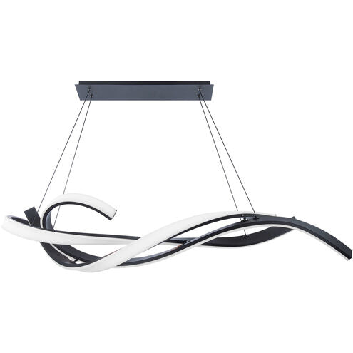 Tidal 1 Light 57 inch Linear Pendant Ceiling Light Black Linear Modern Forms