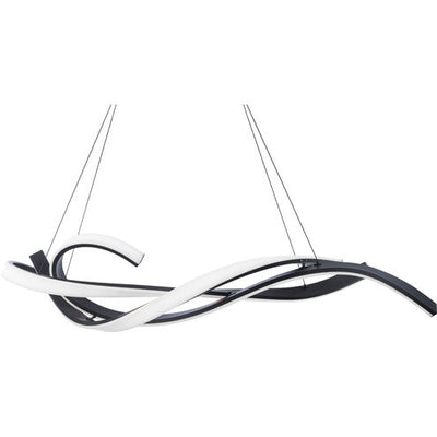 Tidal 1 Light 57 inch Linear Pendant Ceiling Light Black Linear Modern Forms