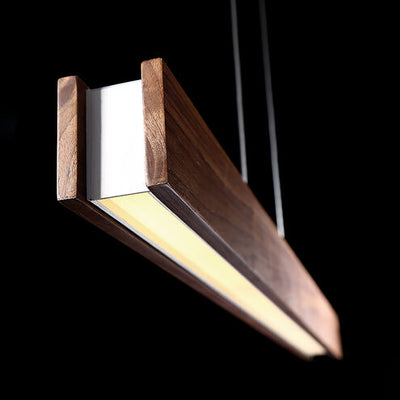 Drift LED Dark Walnut Linear Pendant Ceiling Light 38in Linear Modern Forms