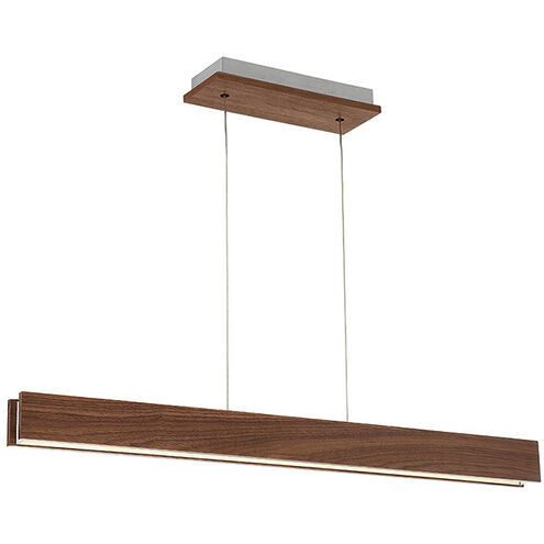 Drift LED Dark Walnut Linear Pendant Ceiling Light 38in Linear Modern Forms