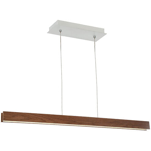 Drift LED Dark Walnut Linear Pendant Ceiling Light in 56in Linear Modern Forms