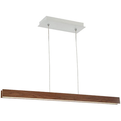 Drift LED Dark Walnut Linear Pendant Ceiling Light in 56in Linear Modern Forms