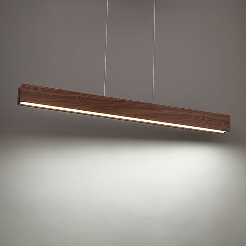 Drift LED Dark Walnut Linear Pendant Ceiling Light in 56in Linear Modern Forms