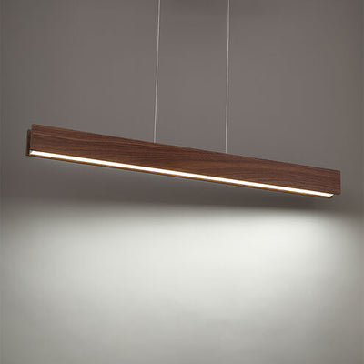 Drift LED Dark Walnut Linear Pendant Ceiling Light in 56in Linear Modern Forms