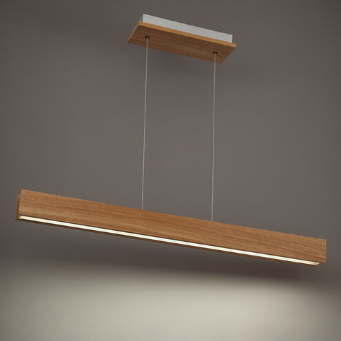 Drift LED Walnut Linear Pendant Ceiling Light in 56in Linear Modern Forms