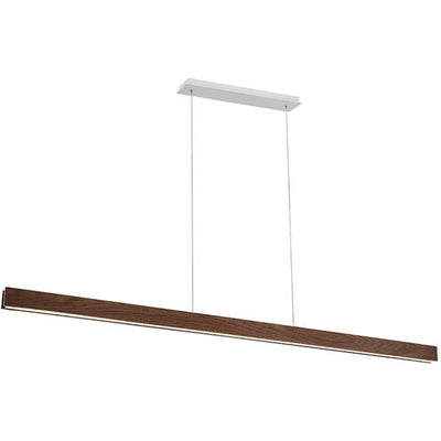 Drift LED Dark Walnut Linear Pendant Ceiling Light in 84in Linear Modern Forms