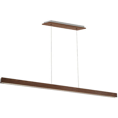 Drift LED Walnut Linear Pendant Ceiling Light in 84in Linear Modern Forms