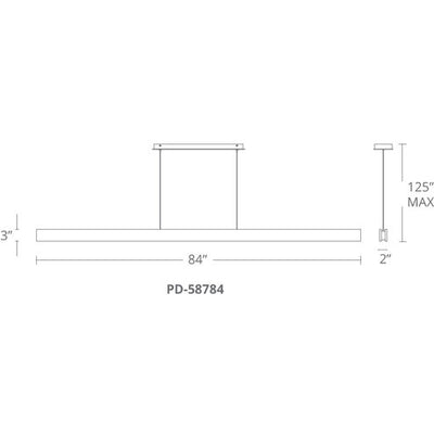 Drift LED Walnut Linear Pendant Ceiling Light in 84in Linear Modern Forms