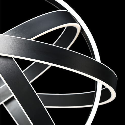 Kinetic Pendant Ceiling Light in 28in LED 28 inch Black Chandelier Modern Forms