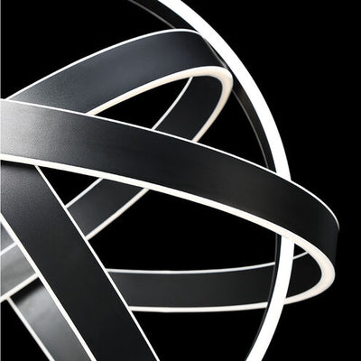 Kinetic Pendant Ceiling Light in 28in LED 28 inch Black Chandelier Modern Forms