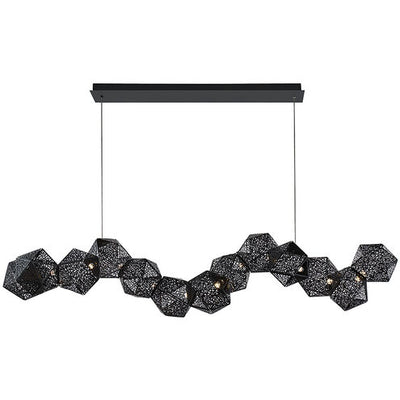 Riddle LED Black Linear Pendant Ceiling Light 64in Linear Modern Forms