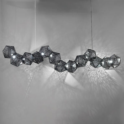 Riddle LED Black Linear Pendant Ceiling Light 64in Linear Modern Forms