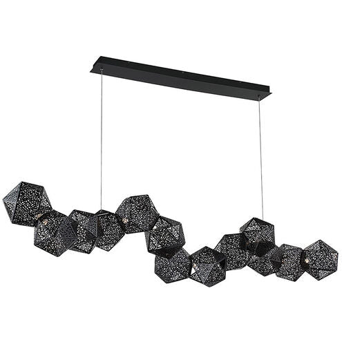 Riddle LED Black Linear Pendant Ceiling Light 64in Linear Modern Forms
