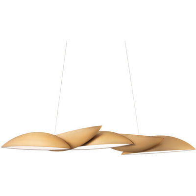 Sydney 5 Light 56 inch Aged Brass Linear Pendant Ceiling Light Linear Modern Forms
