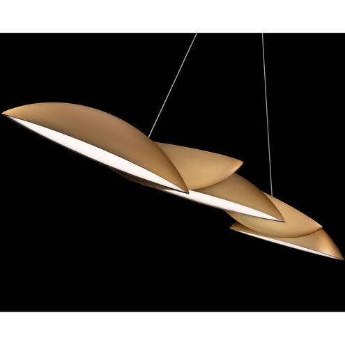 Sydney 5 Light 56 inch Aged Brass Linear Pendant Ceiling Light Linear Modern Forms