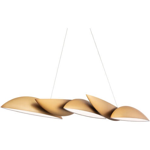 Sydney 5 Light 56 inch Aged Brass Linear Pendant Ceiling Light Linear Modern Forms