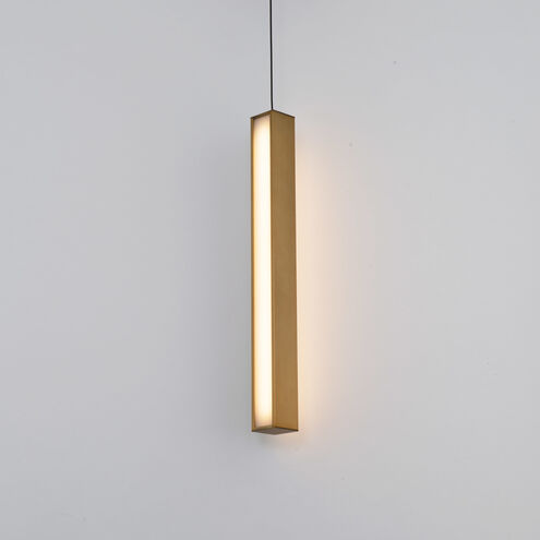 Chaos LED 7 inch Aged Brass Pendant Ceiling Light in 1, 16in Pendant Modern Forms