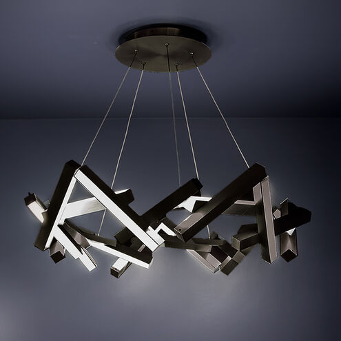 Chaos LED Black Chandelier Ceiling Light in 21, 34in Chandelier Modern Forms