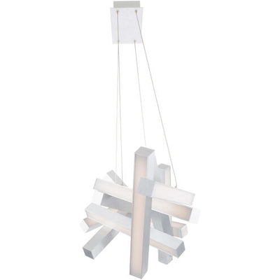 Chaos LED 21 inch Brushed Aluminum Chandelier Ceiling Light in 11 Chandelier Modern Forms