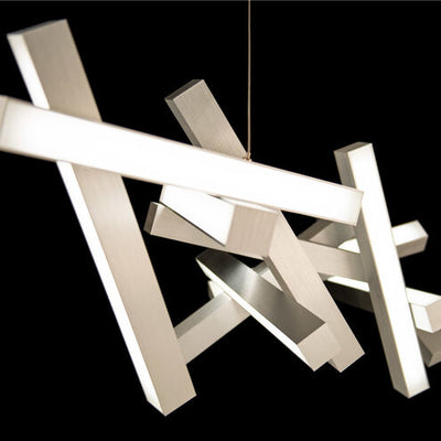 Chaos LED 21 inch Brushed Aluminum Chandelier Ceiling Light in 11 Chandelier Modern Forms