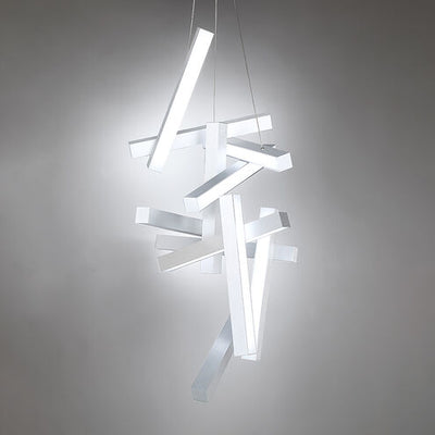 Chaos Chandelier Ceiling Light in 12 49in LED 23 inch Brushed Aluminum Chandelier Modern Forms