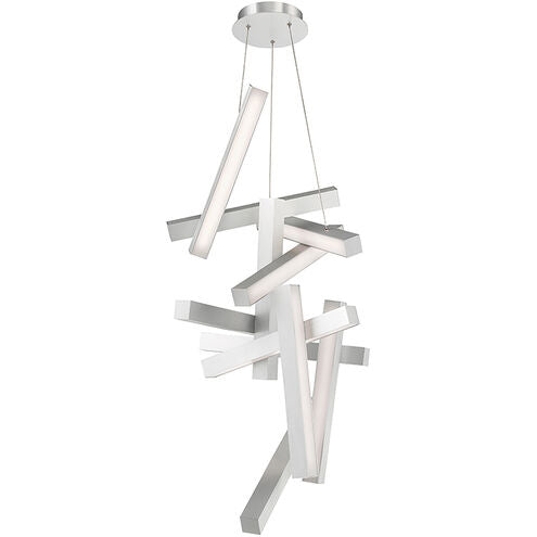 Chaos Chandelier Ceiling Light in 12 49in LED 23 inch Brushed Aluminum Chandelier Modern Forms