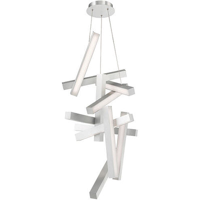 Chaos Chandelier Ceiling Light in 12 49in LED 23 inch Brushed Aluminum Chandelier Modern Forms