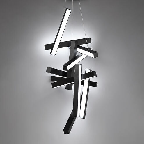 Chaos Chandelier Ceiling Light in 12 49in LED 23 inch Black Chandelier Modern Forms