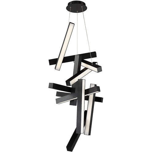 Chaos Chandelier Ceiling Light in 12 49in LED 23 inch Black Chandelier Modern Forms