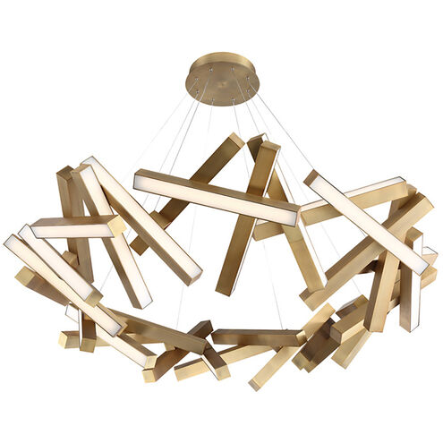 Chaos LED 61 inch Aged Brass Chandelier Ceiling Light in 31 Chandelier Modern Forms