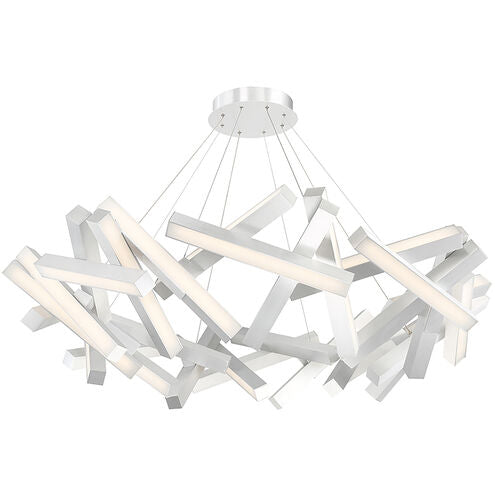 Chaos LED 61 inch Brushed Aluminum Chandelier Ceiling Light in 31 Chandelier Modern Forms