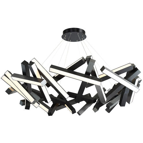 Chaos LED 61 inch Black Chandelier Ceiling Light in 31 Chandelier Modern Forms