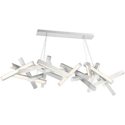 Chaos LED 72 inch Brushed Aluminum Chandelier Ceiling Light in 19 Chandelier Modern Forms