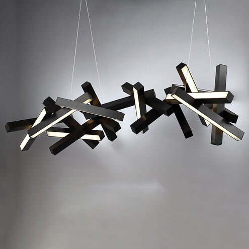 Chaos LED 72 inch Black Chandelier Ceiling Light in 19 Chandelier Modern Forms